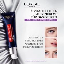 Soin Hydratant Crème Yeux & Visage Filler De L’Oréal Paris -Soldes Soins Et Beauté LOreal Paris Feuchtigkeitspflege Filler Augen Gesichtcreme 99351x4 6