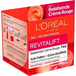 Day & Night Crème De Jour Revitalisante Crème Rouge De L’Oréal Paris -Soldes Soins Et Beauté LOreal Paris Tag Nacht Belebende Creme Rouge Tagespflege 99336x5 7
