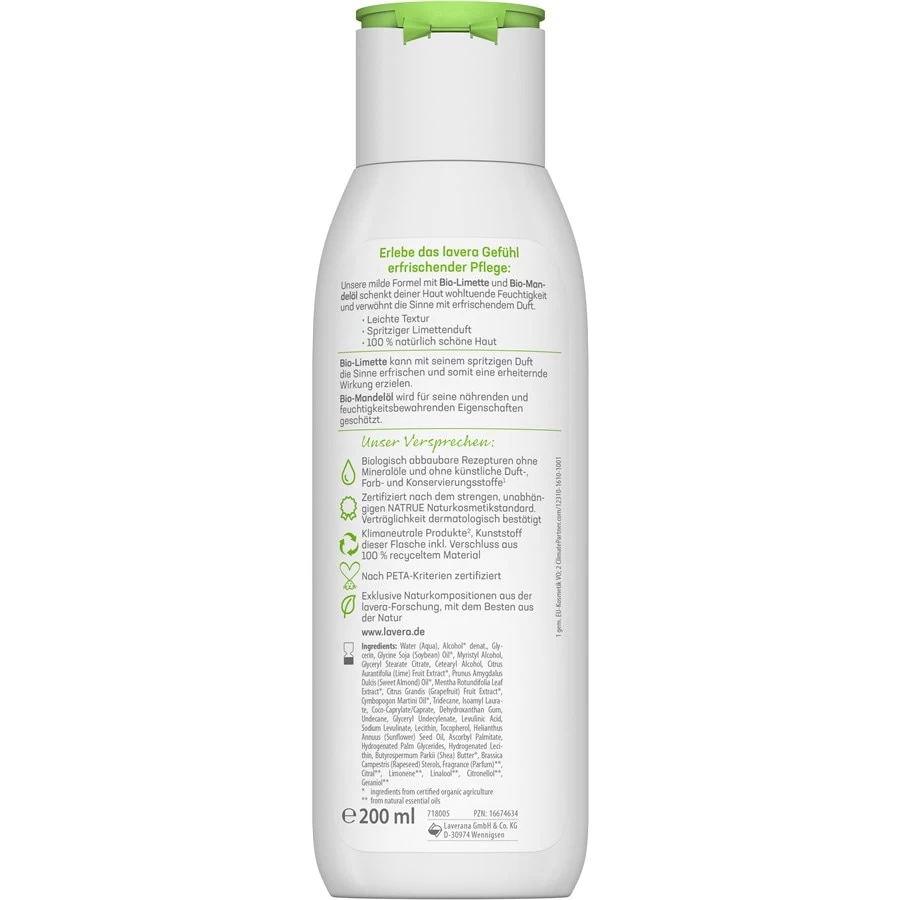 Lotion Pour Le Corps Et Lait Lotion Pour Le Corps Rafraîchissante Citron Vert Bio & Huile D'amande Douce Bio De Lavera 2 Lotion Pour Le Corps Et Lait Lotion Pour Le Corps Rafraîchissante Citron Vert Bio & Huile D'amande Douce Bio De Lavera – Image 2